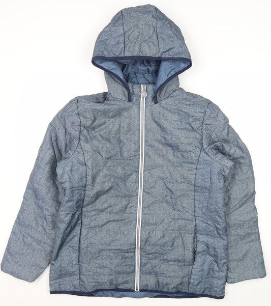 Nathalie Andersen Unisex Blue Hooded Jacket M