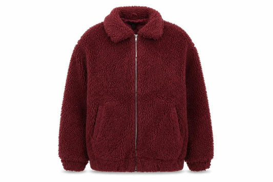 New Look Women's Red Fleece Jacket, Size 8, Casual