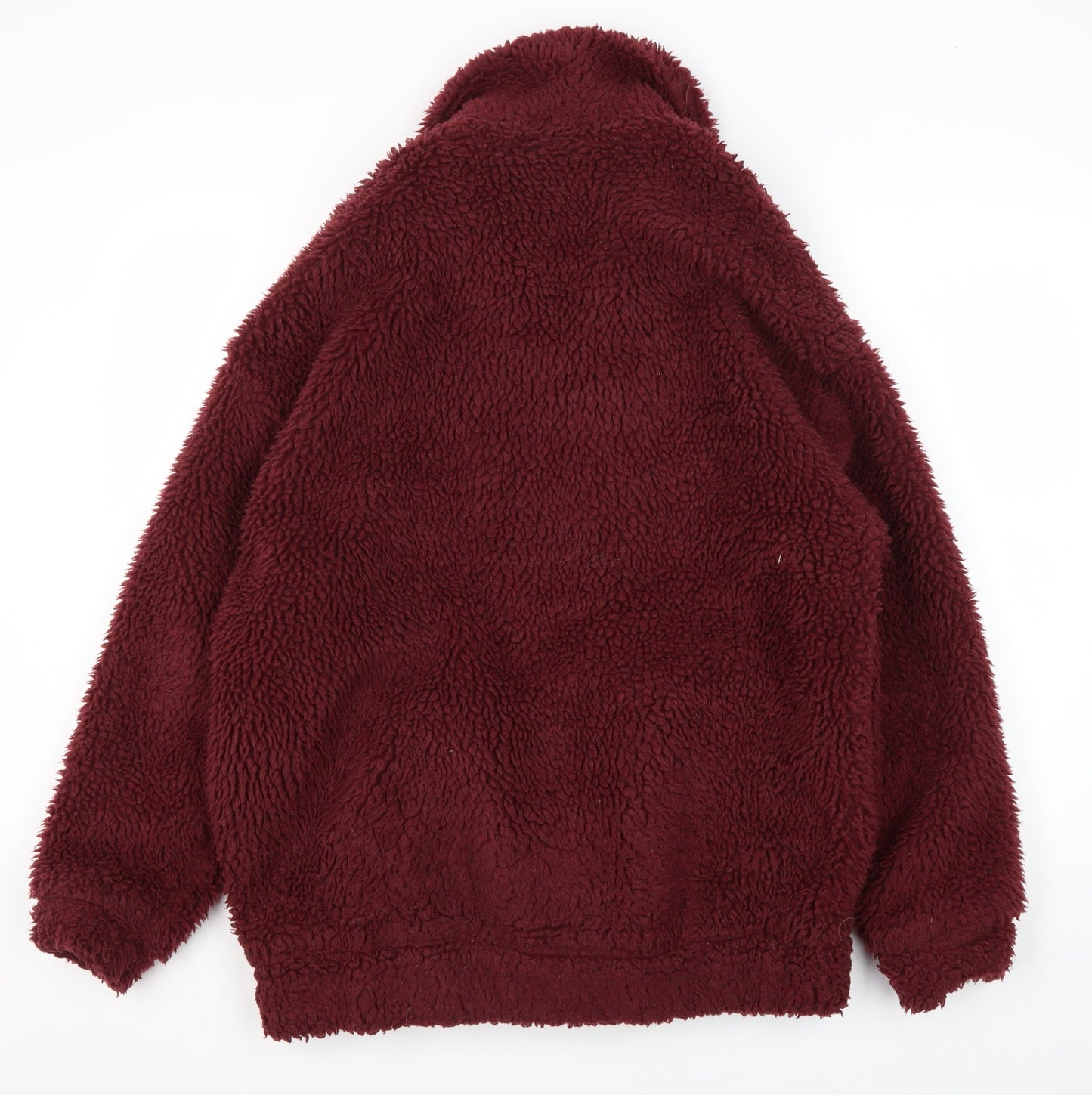 New Look Women's Red Fleece Jacket, Size 8, Casual