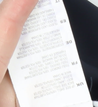 Close-up detail of Voile Bleue boys’ blue hooded jacket, 8 years
