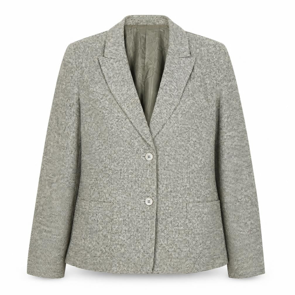 Jaeger Women's Grey Tweed Blazer - Size L