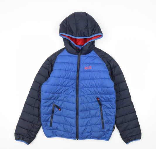 Jack Wolfskin Boys Blue Puffer Jacket, EU Size 152, Hooded
