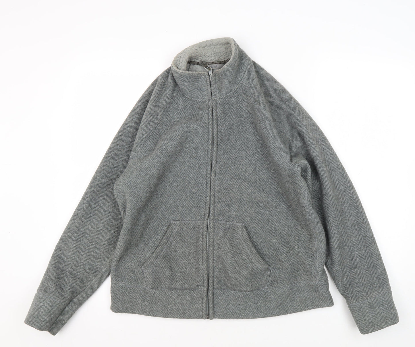 Marks and Spencer Women's Grey Herringbone Jacket Size 14