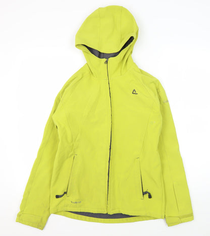 Additional front view of Dare 2b girls’ green hooded jacket medium