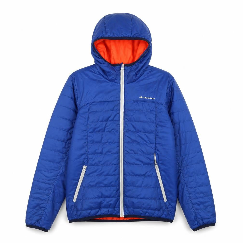 Decathlon Boys Blue Puffer Jacket, 12 Years, Hooded, Winter Ready