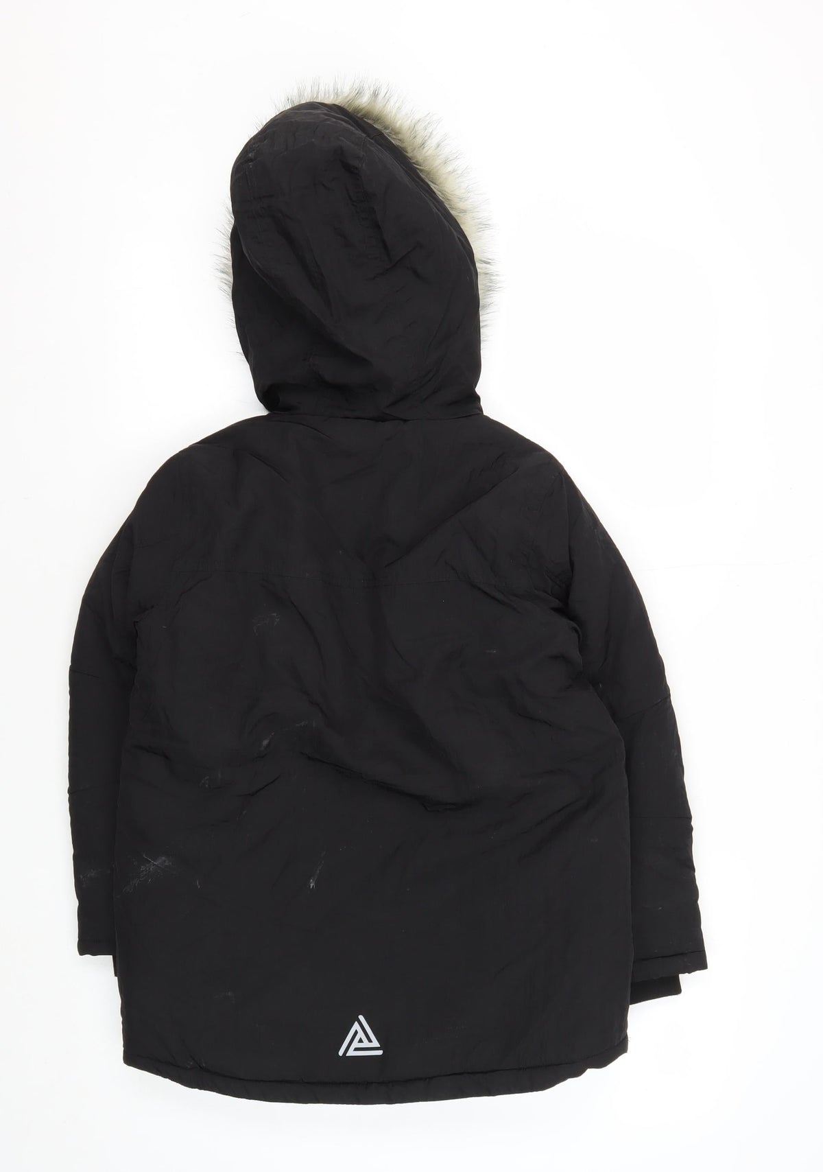 Very Boys Black Polyamide Hooded Jacket, 9 Years