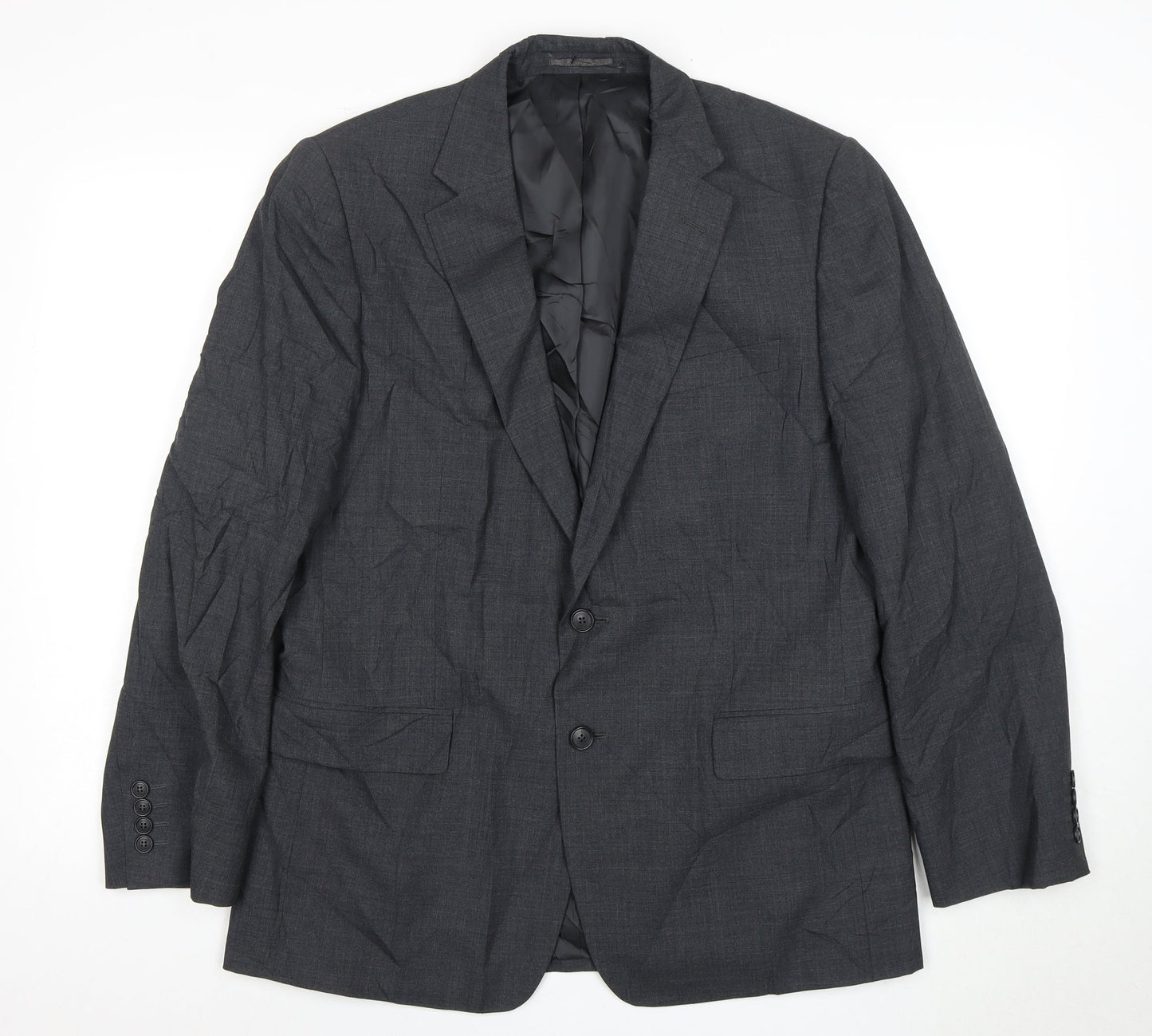 Jaeger Men's Grey Wool Blazer Jacket 42S Regular Fit