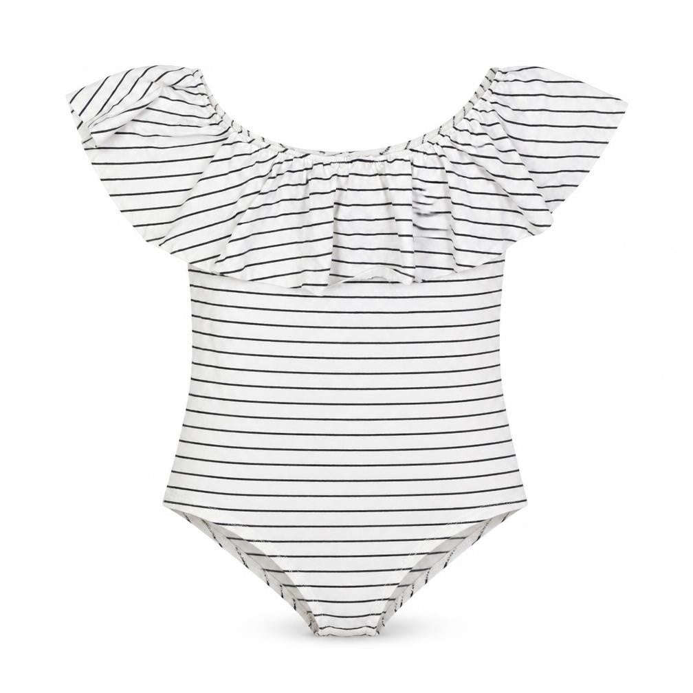 J.Crew Women's White Striped Bodysuit Size S