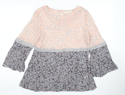 Warehouse Women's Multicoloured Floral Blouse UK 8