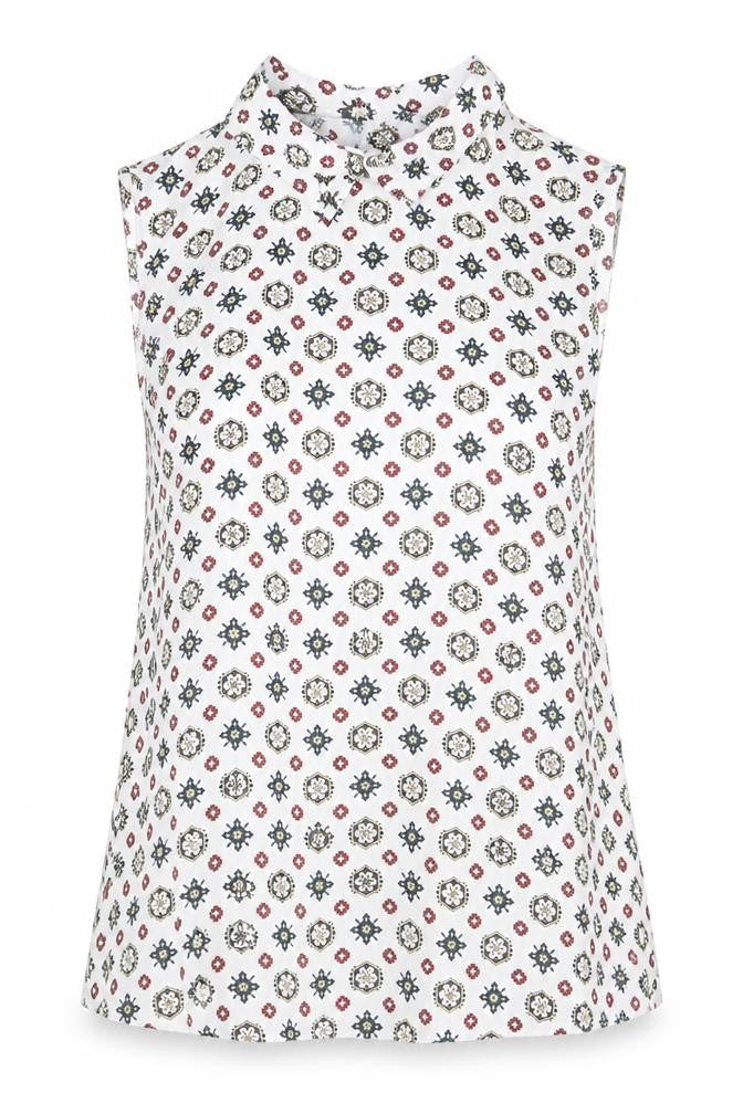 Laura Ashley Women's Multicoloured Sleeveless Top Size 8