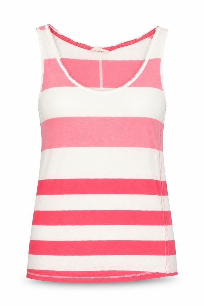 White Stuff Women's Multicoloured Striped Cotton Tank UK 8