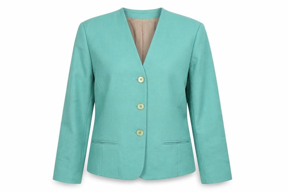Viyella Women's Green Blazer Jacket, Size 12, Lined