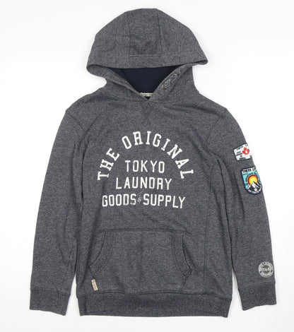 Tokyo Laundry Boys Grey Pullover Hoodie 11 Years