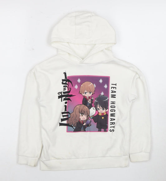 Jay Jays Girls White Harry Potter Hoodie 7-8 Years