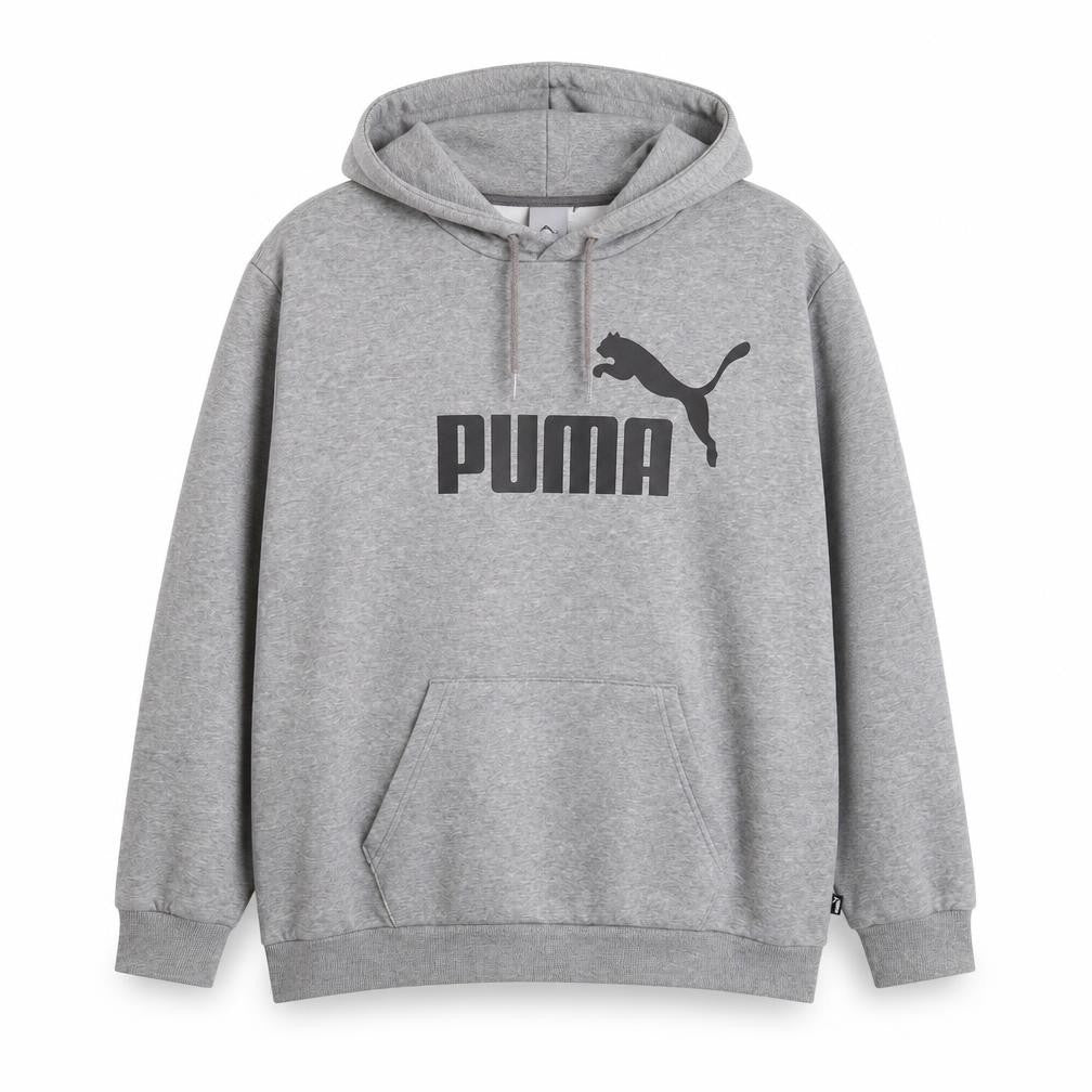 Puma Men's Grey 2XL Pullover Hoodie Logo Accents