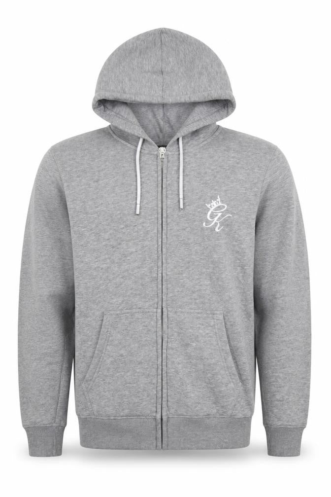 Gym King Men's Grey Full Zip Hoodie S