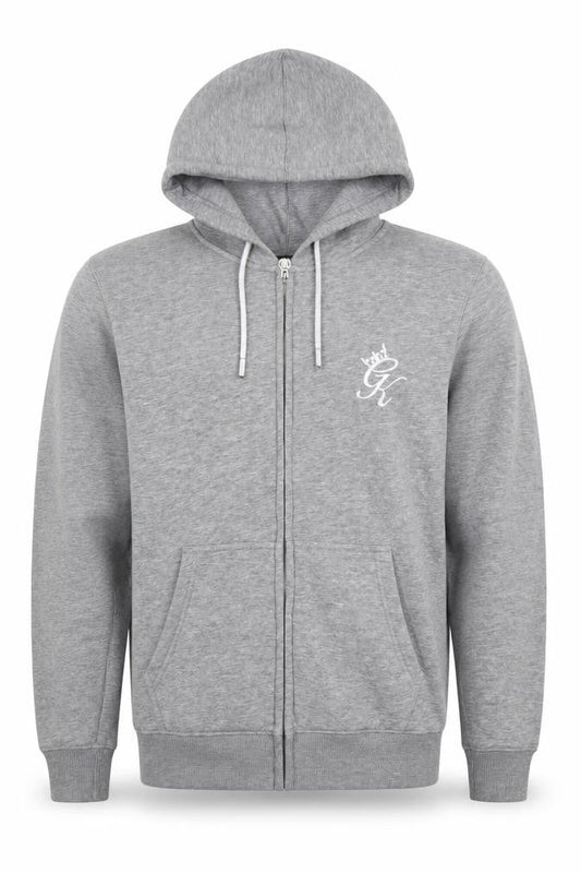 Gym King Men's Grey Full Zip Hoodie S
