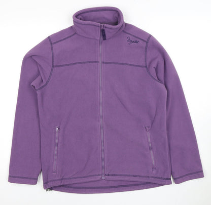 Additional front view of TOG24 girls’ purple polyester jacket, size 13, years