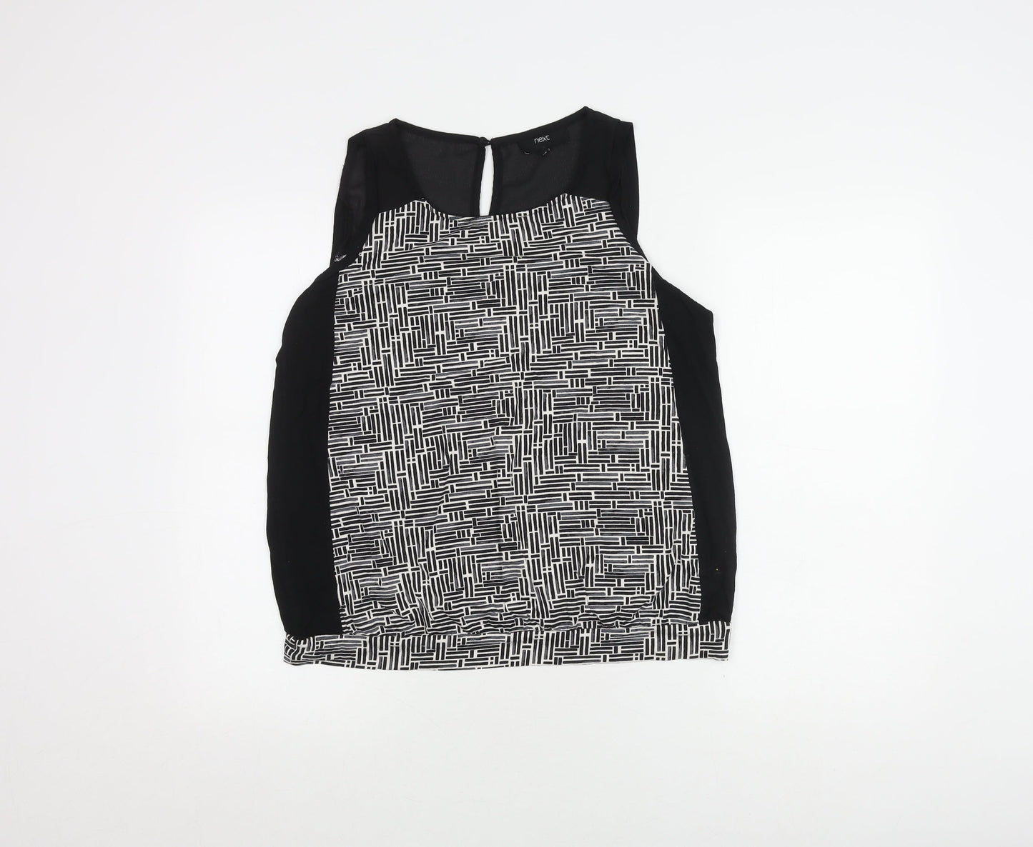 Next Women's Black Geometric Blouse, Size 14