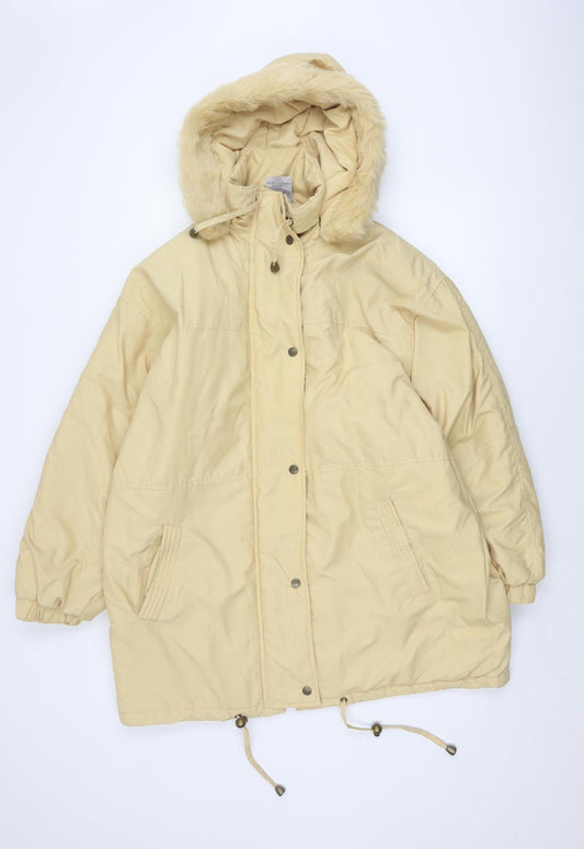 Classic Woman Beige Parka Jacket Women Size 18 Winter Casual