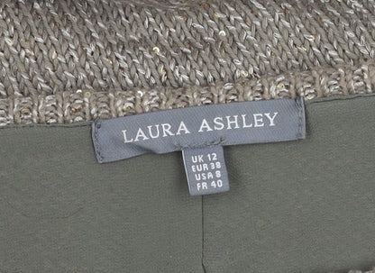 Laura Ashley Women's Beige Pullover Jumper Size 12