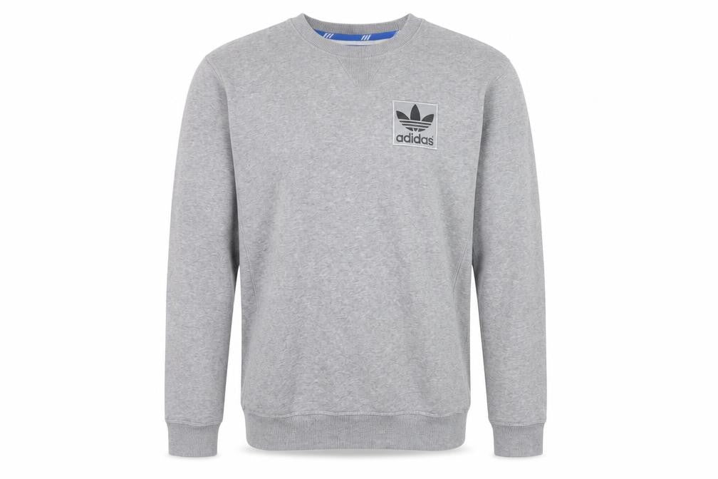Adidas Men's Grey XS Pullover Sweatshirt with Logo
