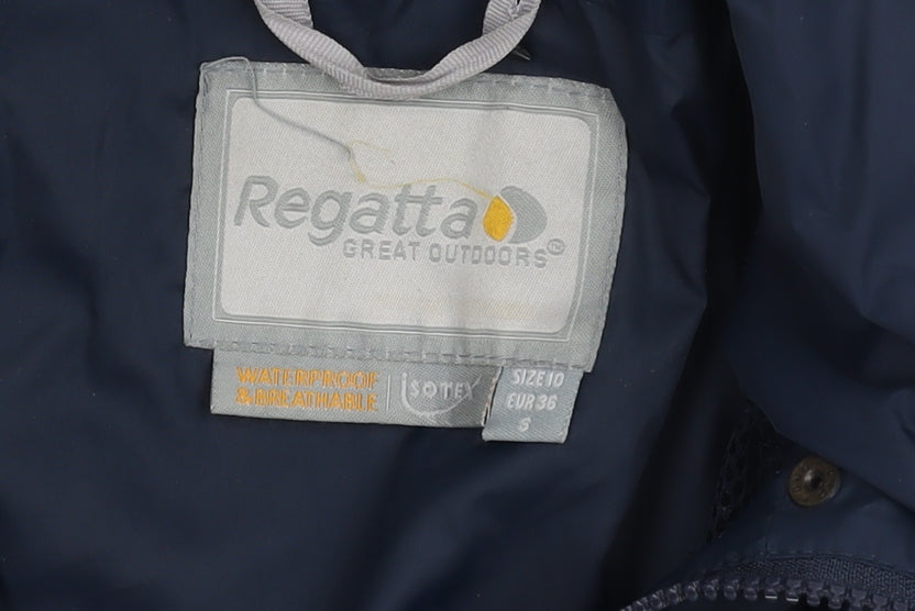 Regatta Women's Blue Waterproof Rain Coat Size 10