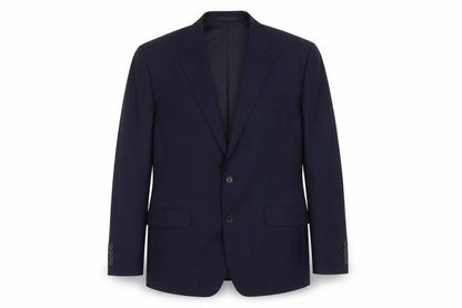Front view of Jaeger Men's Blue Wool Blazer, size 40R, Formal Wear