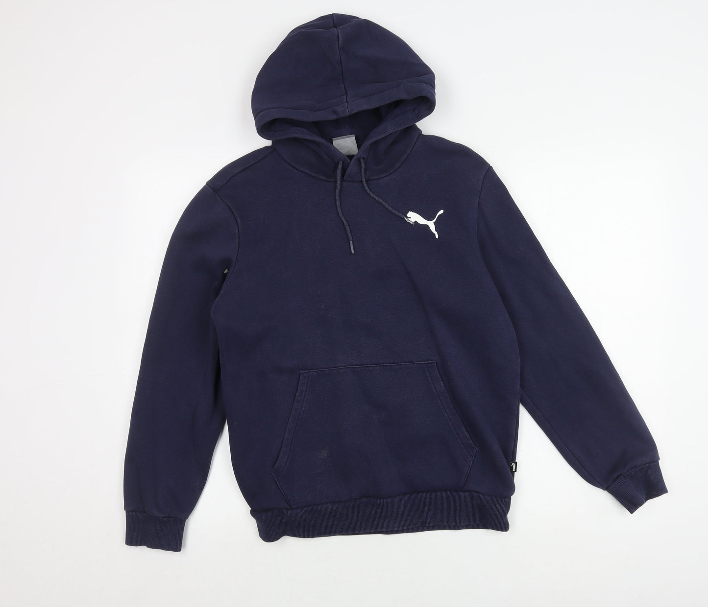 Puma Men's Blue Small Hoodie with Logo Accents