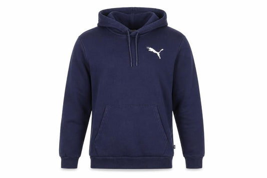 Puma Men's Blue Small Hoodie with Logo Accents