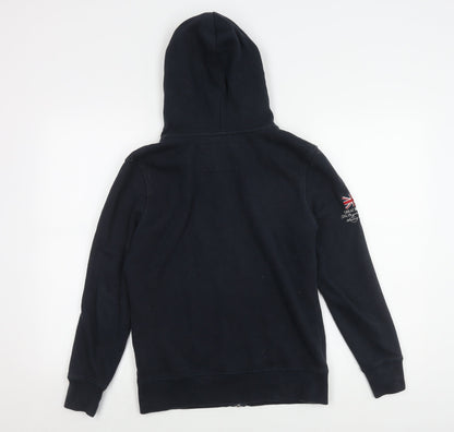 Back view of Henri Lloyd Women’s Black Hooded Jacket S