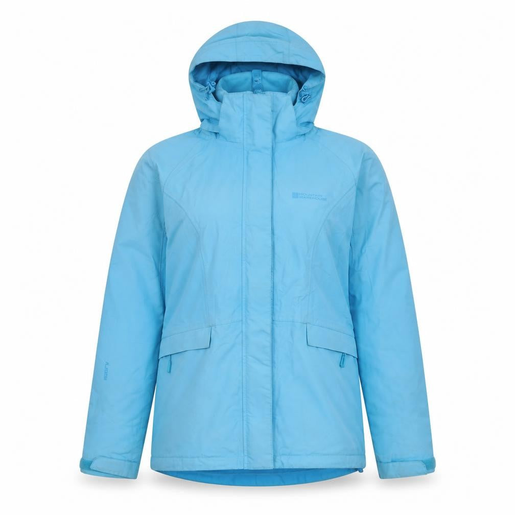 Mountain Warehouse Women's Blue Waterproof Rain Jacket Size 12