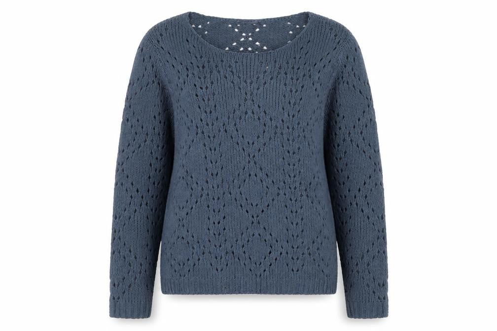 Jacqueline de Yong Women's Blue Knit Pullover Jumper L