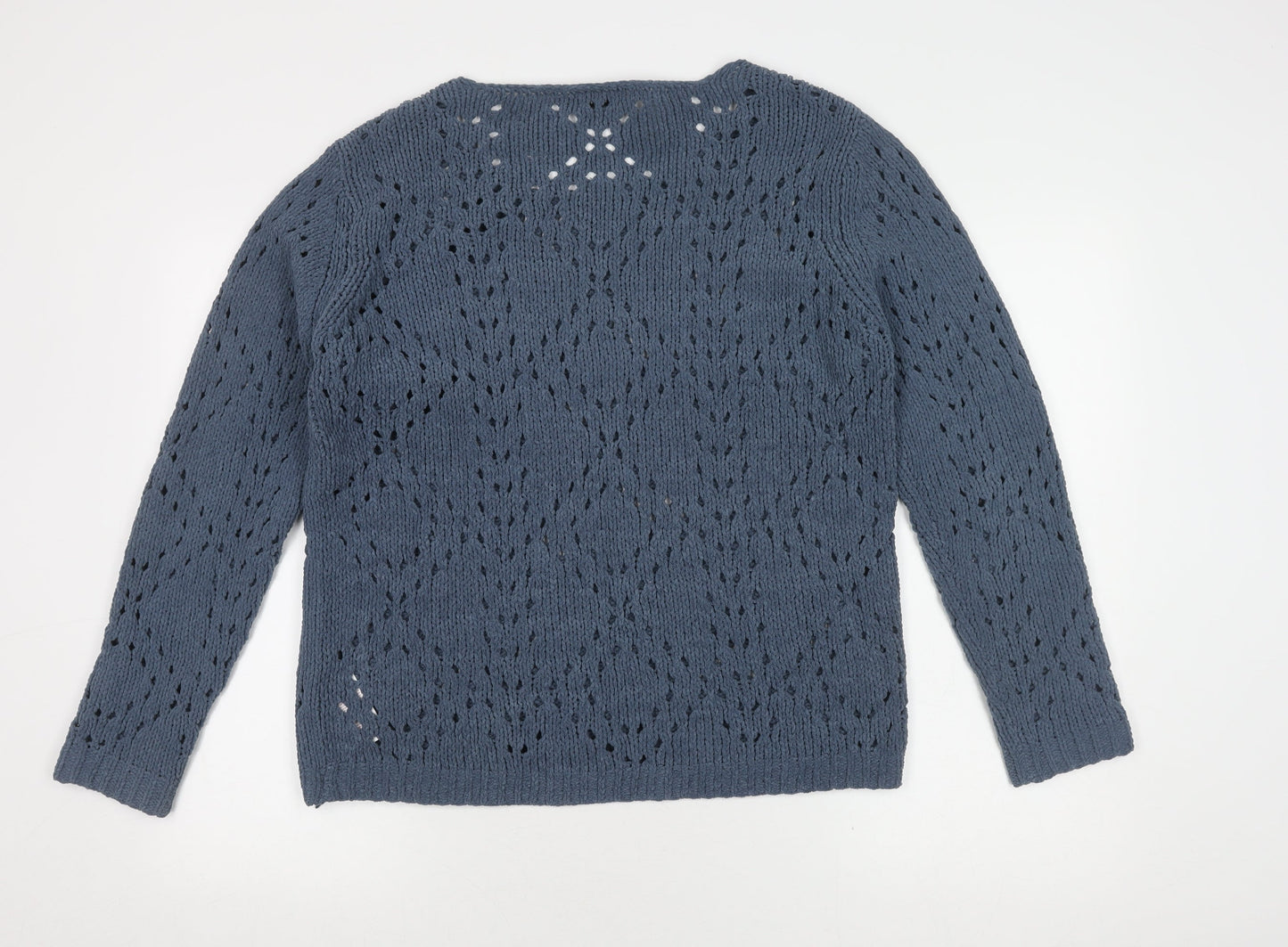 Jacqueline de Yong Women's Blue Knit Pullover Jumper L