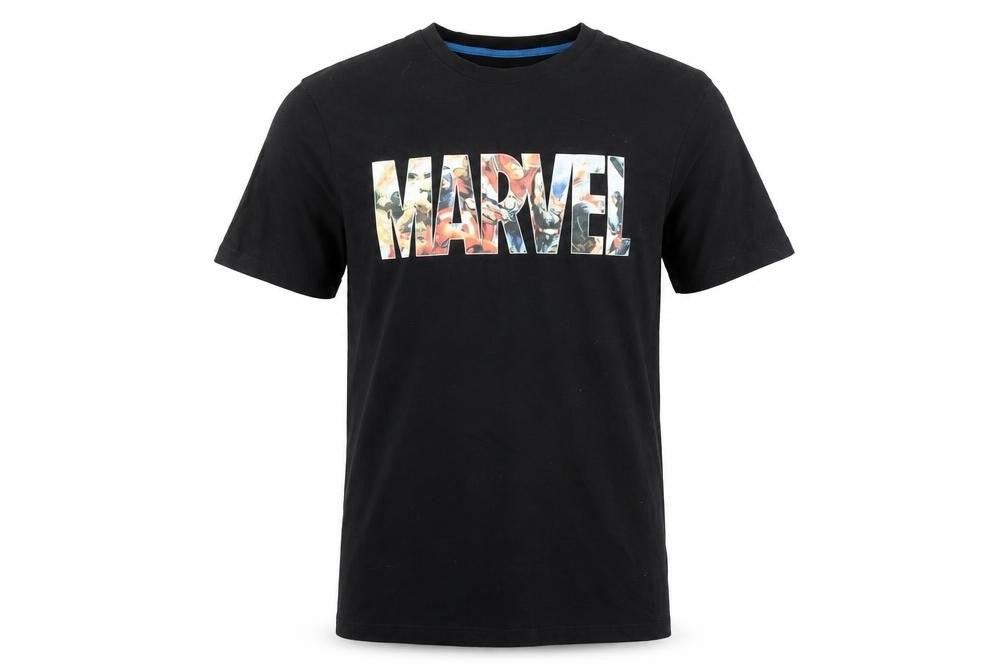 Marvel Men’s Black Comic T-Shirt, S, Short Sleeve Cotton