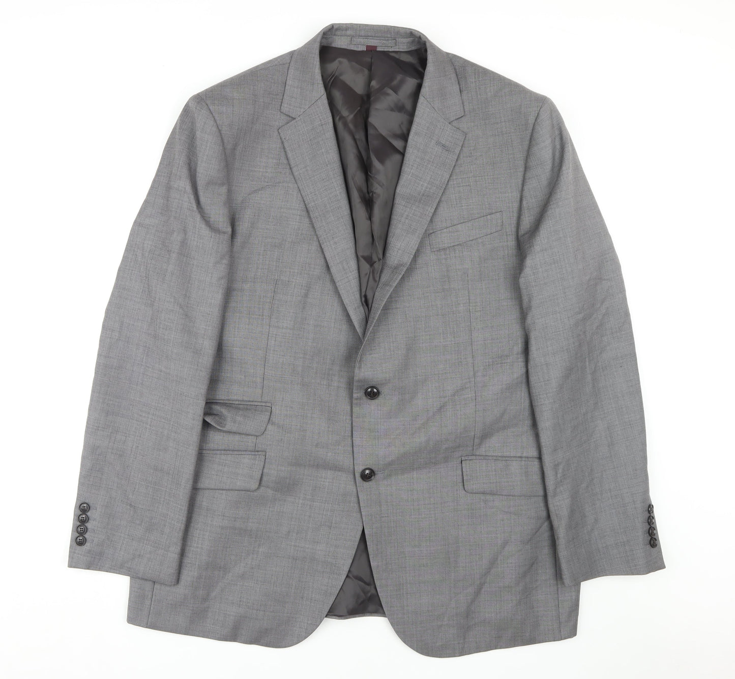 Marks & Spencer Men's Grey Wool Blazer 46 Long