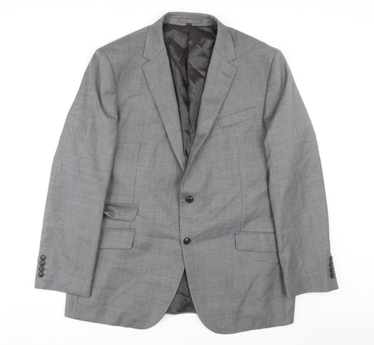 Marks & Spencer Men's Grey Wool Blazer 46 Long