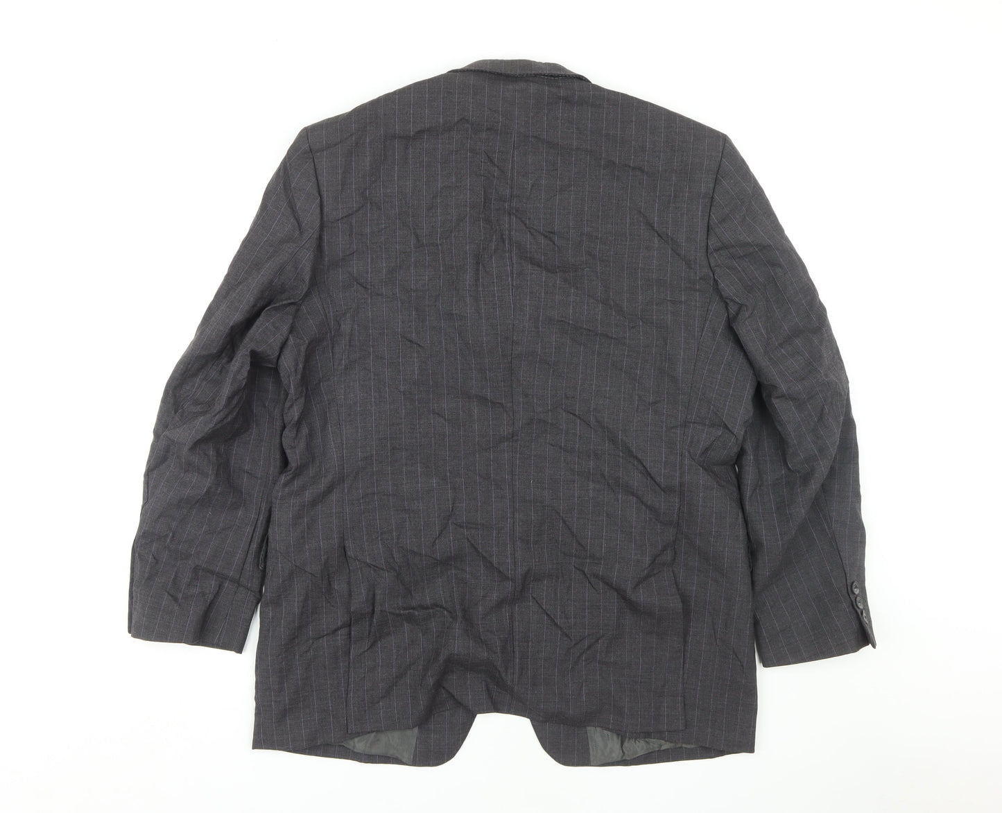 Burton Men's Grey Striped Suit Jacket 42 Short