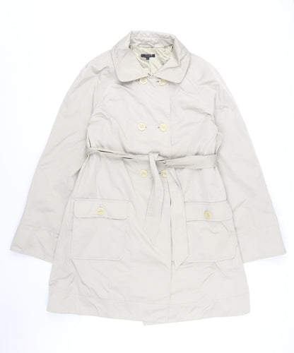 Additional front view of Linea Women's Beige Trench Coat, size 14