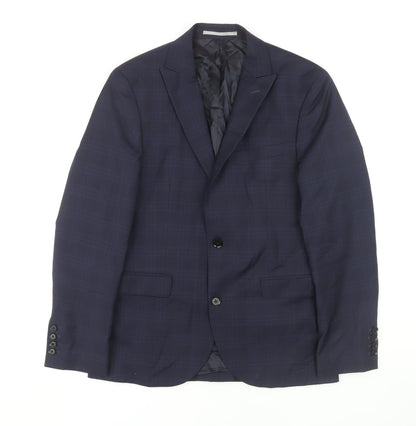 Next Men's Blue Wool Blazer 38 Short Length Jacket