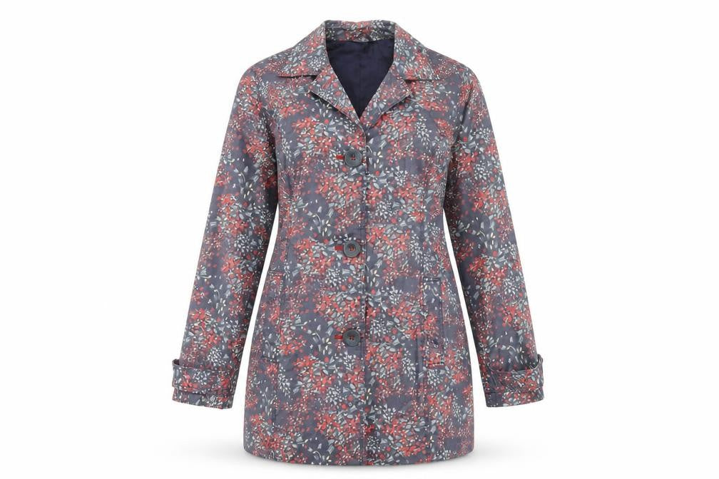 Per Una Women's Multicoloured Floral Coat Size 12