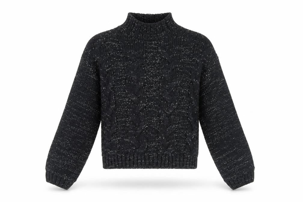 M&Co Girls Black Pullover Jumper 12 Years Acrylic Knit New