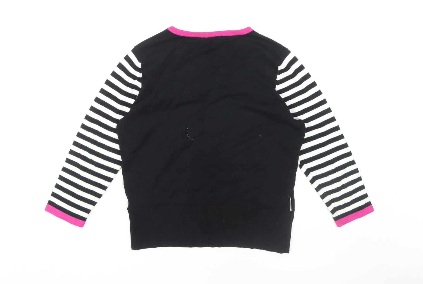 Precis Women's Multicoloured Cardigan M, V-Neck, Stripe