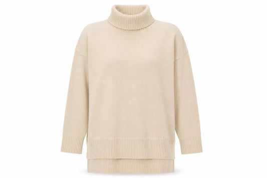 Brave Soul Women's Beige Roll Neck Jumper Size 8