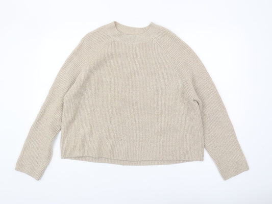 ASOS Women's Beige Crew Neck Pullover Jumper Size 8