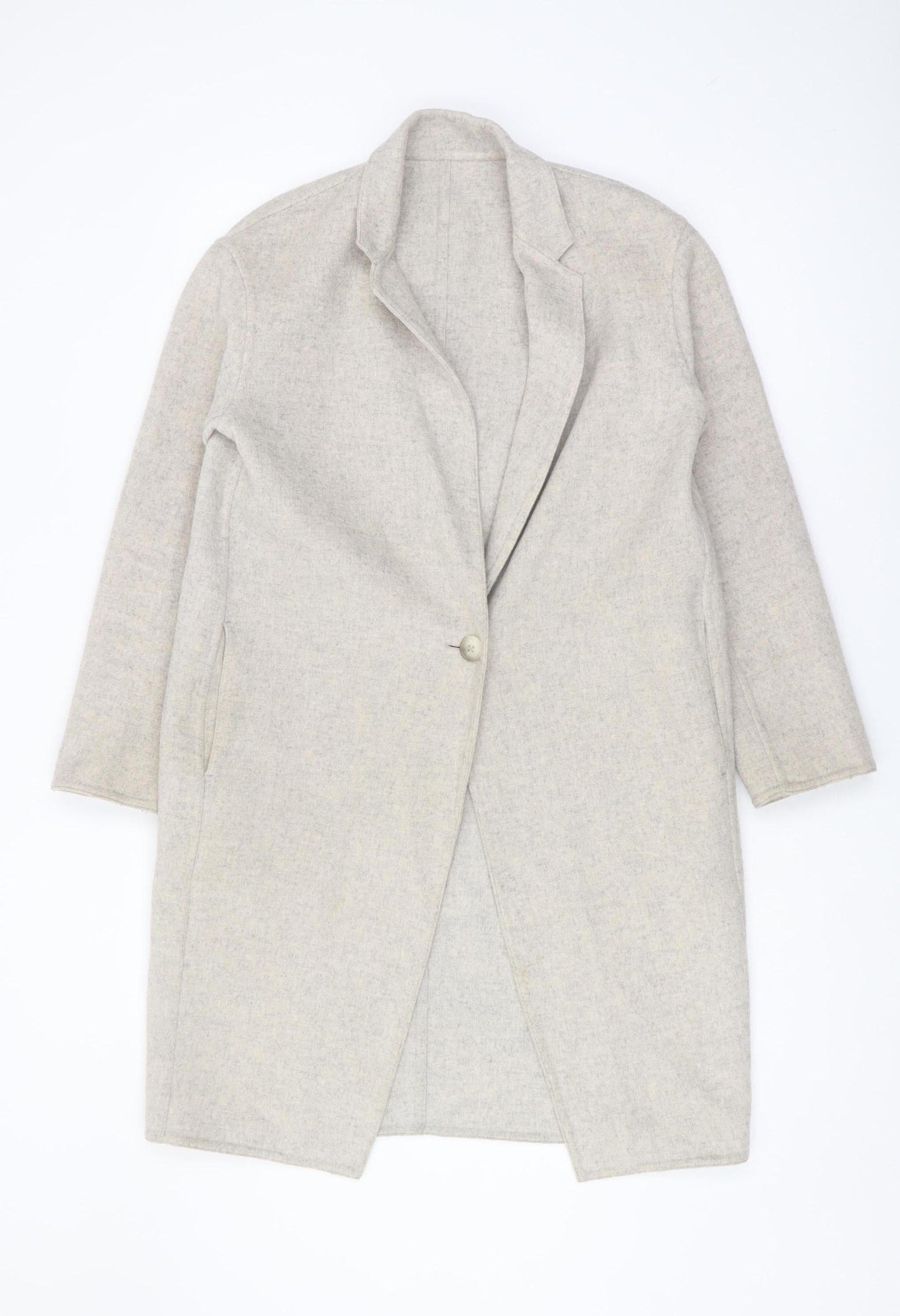 Uniqlo Women's Beige Long Overcoat 2XS