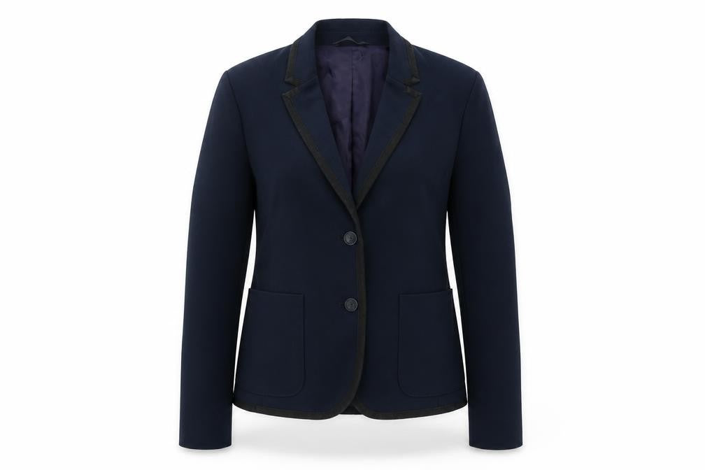 Gap Women Blue Blazer UK 10 Single-Breasted Regular Fit