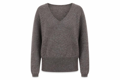 Dimension Women's Grey V-Neck Pullover Jumper