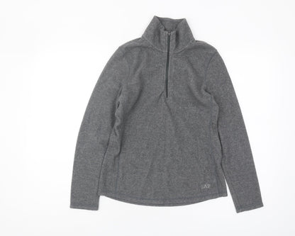 Gap Women's Grey 1/2 Zip Sweatshirt - Size S