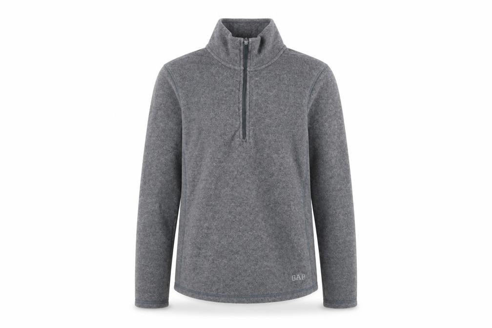 GAP Women's Grey 1/2 Zip Sweatshirt - Size S